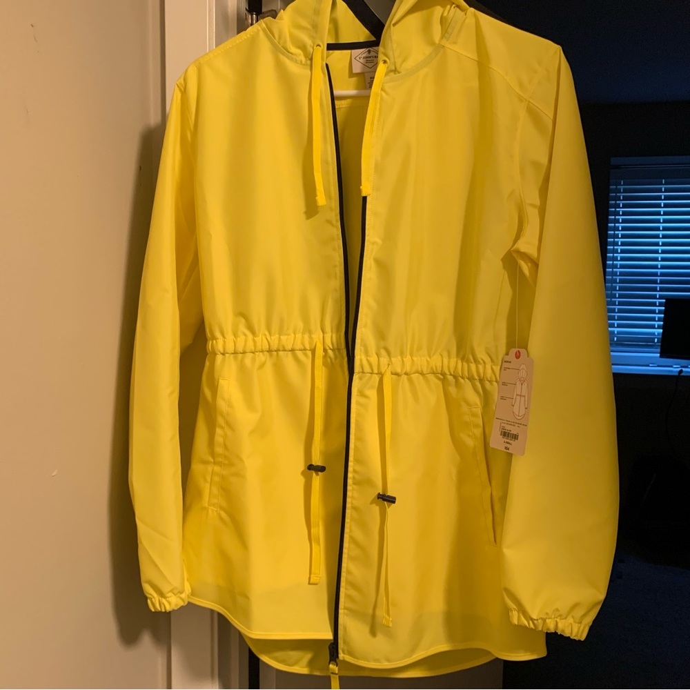 St Johns Bay Water Resistant Yellow Anorak Jacket